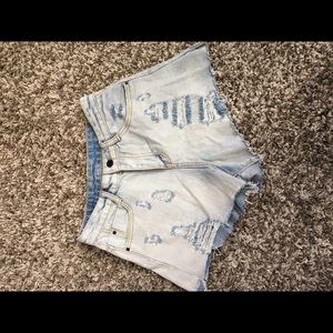 light denim shorts